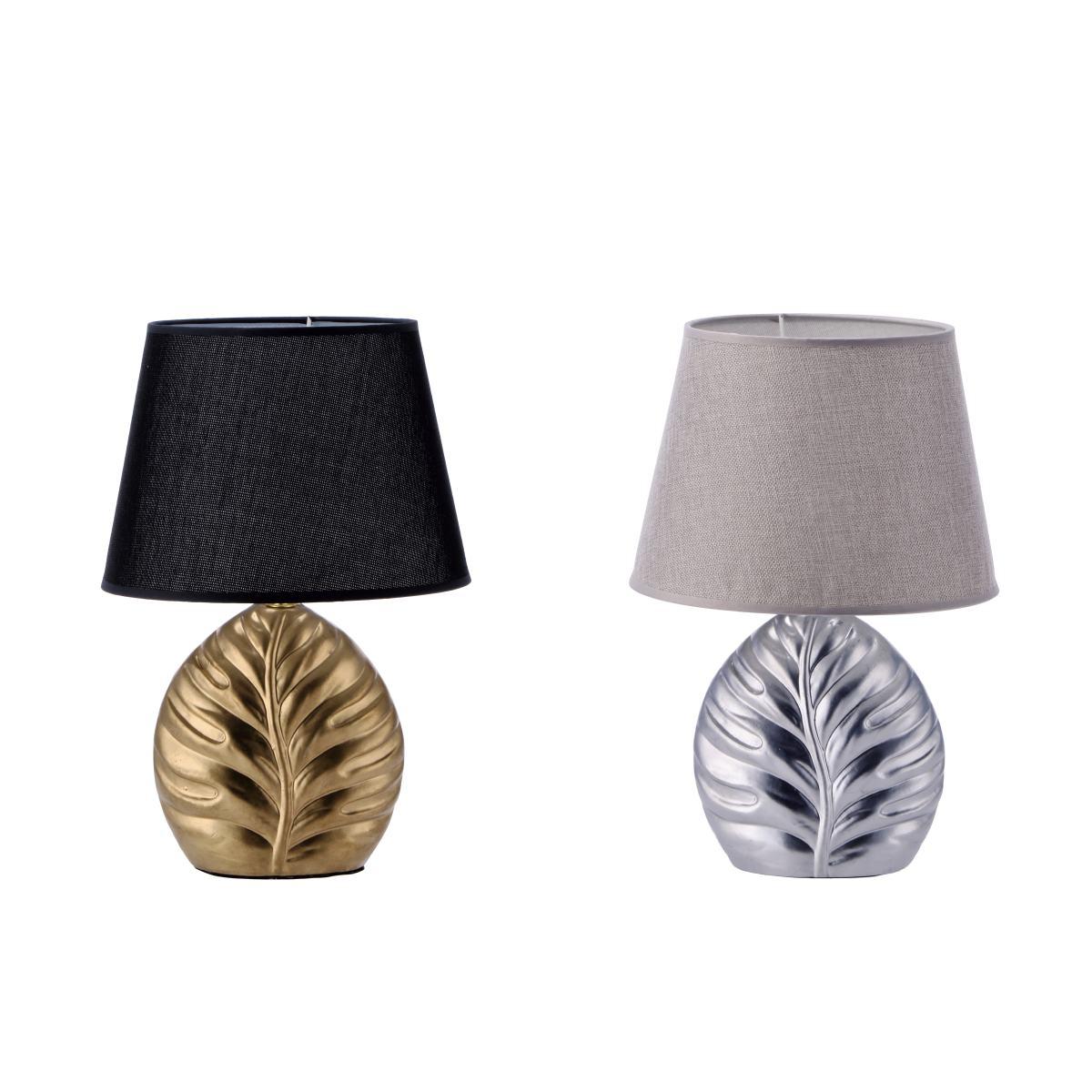 Lampada con base in ceramica Foglia 25x h.37 cm