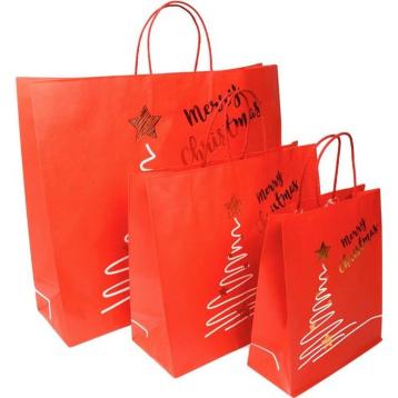 Shoppers carta xmastree j-fold manico cotone h27 x l22 x p10