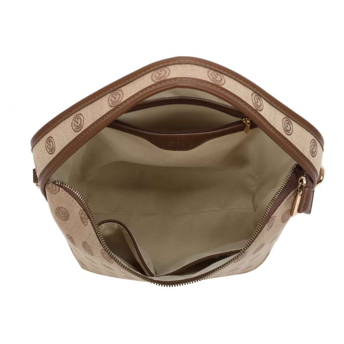Borsa donna Gai Mattiolo Jeans in tessuto jacquard e nylon