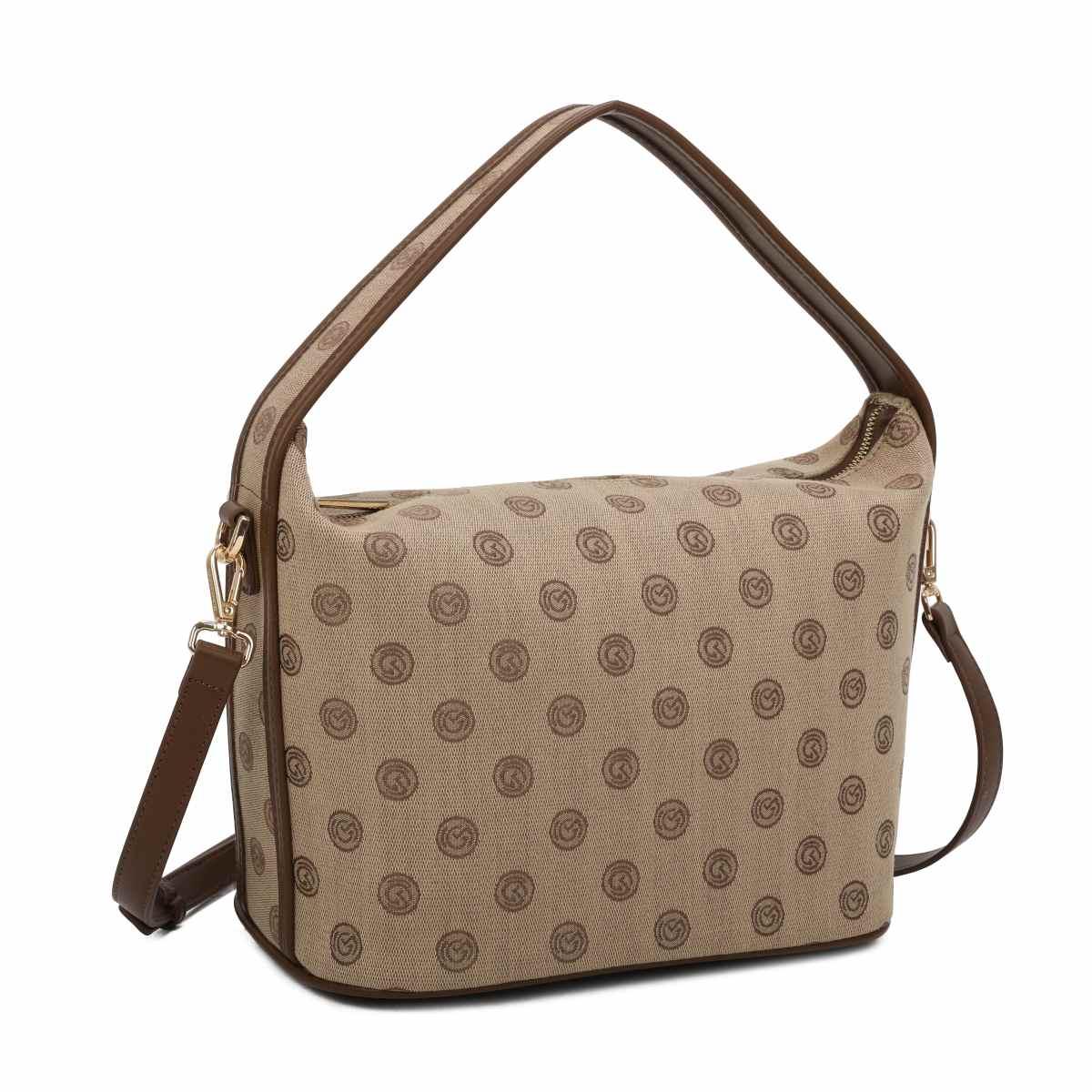 Borsa donna Gai Mattiolo Jeans in tessuto jacquard e nylon