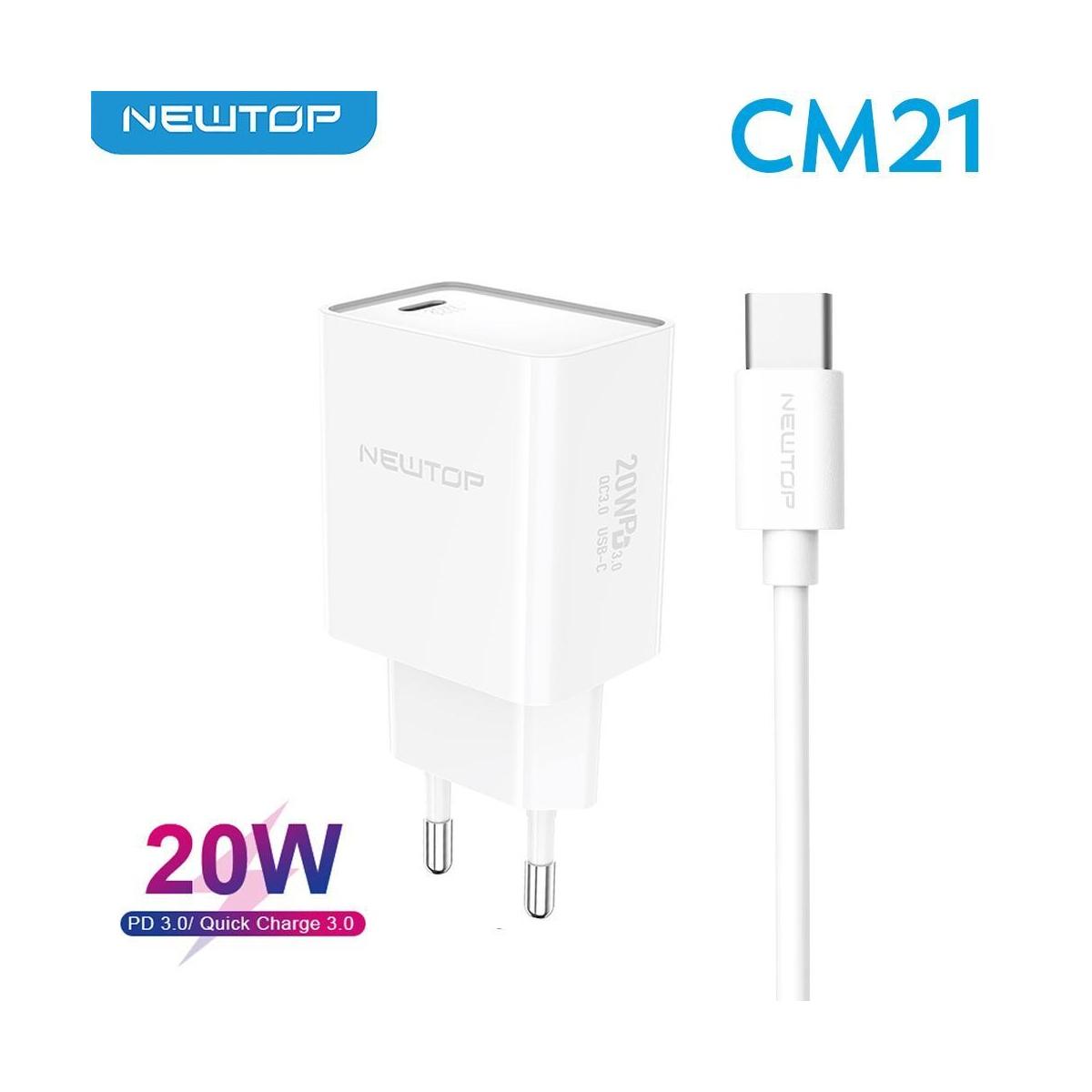 Newtop cm 21 caricarote 20w pd con cavo type-c/type-c