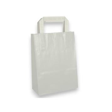 Shoppers carta  H49 X L45 X P15 manico piatto colore grigio