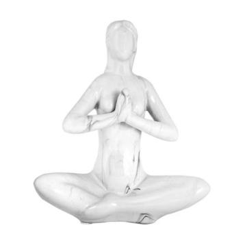 Statua yoga Oriente effetto marmo 83812 15x8x17 cm