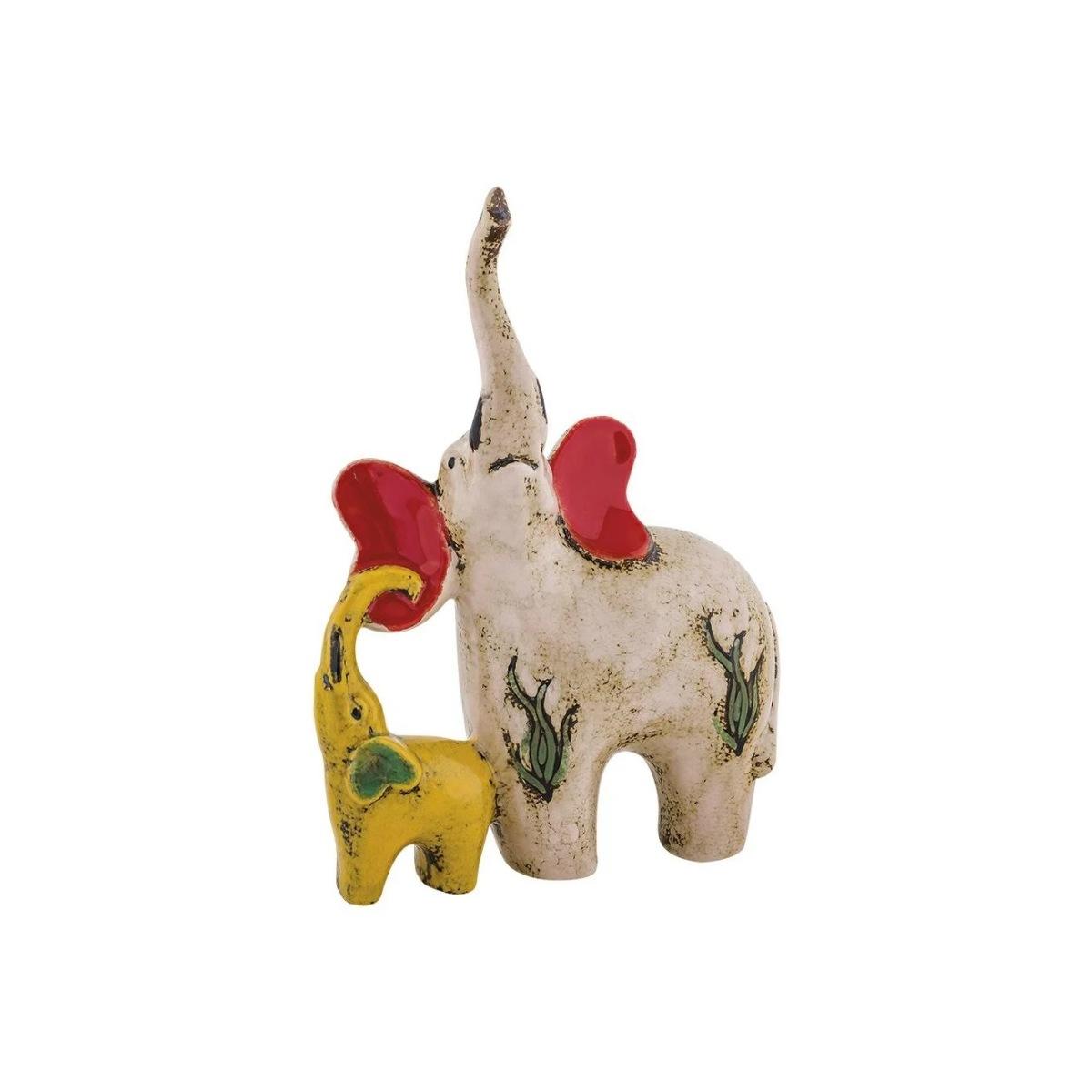 Elefante e figlio Vetiver 81283 18x6x25 cm