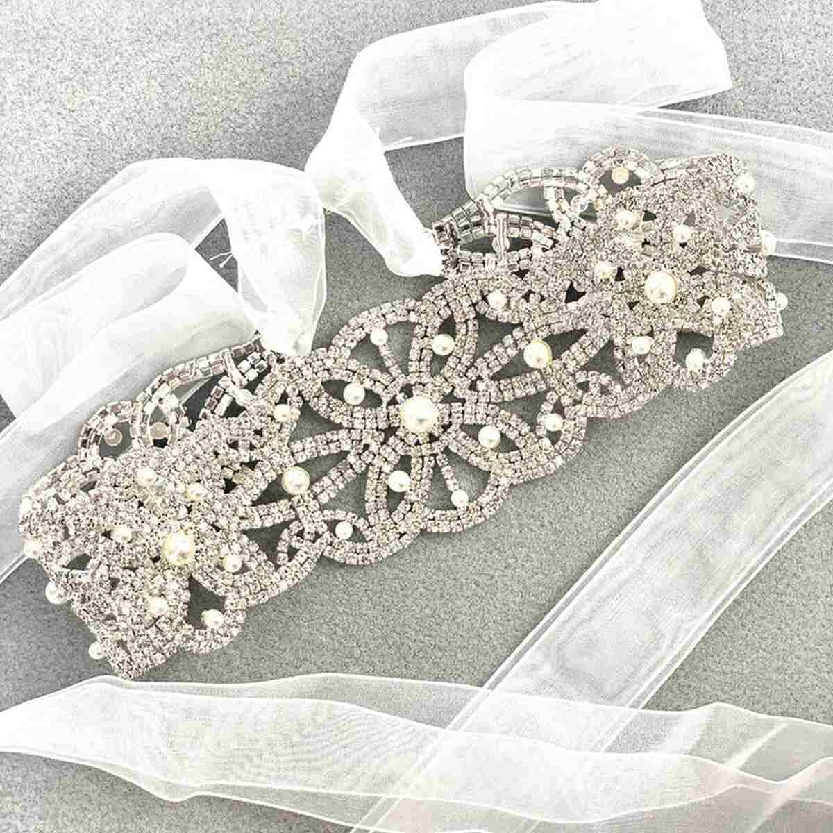 Fascia perle e strass C63