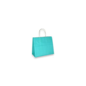 Shoppers carta italy h21 x l24 x p11 cm. colore verde acqua italy