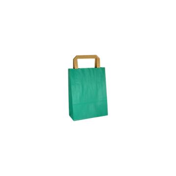 Shoppers in carta colore menta h29 X l22 X p10 manico piatto