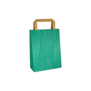 Shoppers in carta colore  h45 X l32 X p17 manico piatto colore menta