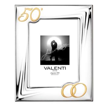 Cornice portafoto anniversario 50 Valenti 18x24 cm