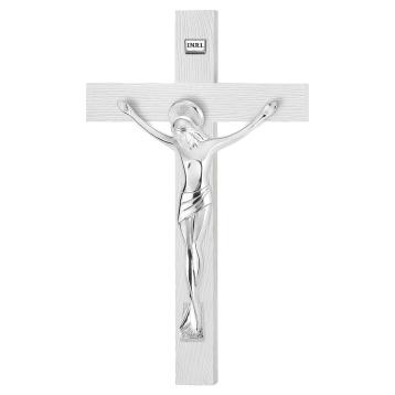 Cristo scult. argento su croce H31 Valenti