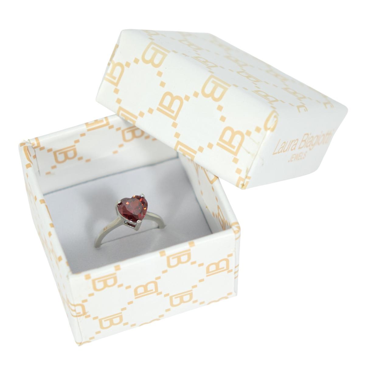 Anello regolabile con cristallo cuore Laura Biagiotti