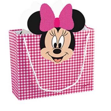 Shoppyng bag Minnie party colore fuxia 33 x 10,5 x 27 con cordino