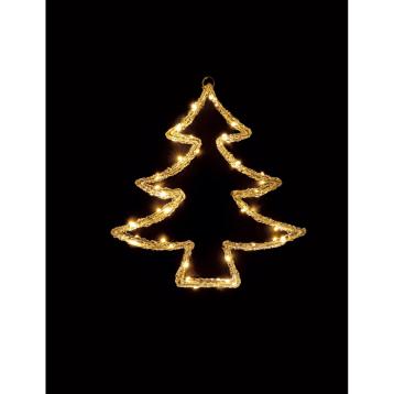 Albero natalizio con 50 miniled luce calda 30x6h24cm