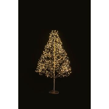 Albero natalizio nero con 1000 miniled luce calda d80 h120cm