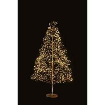 Albero natalizio nero con 1500 miniled luce calda d90 h150cm
