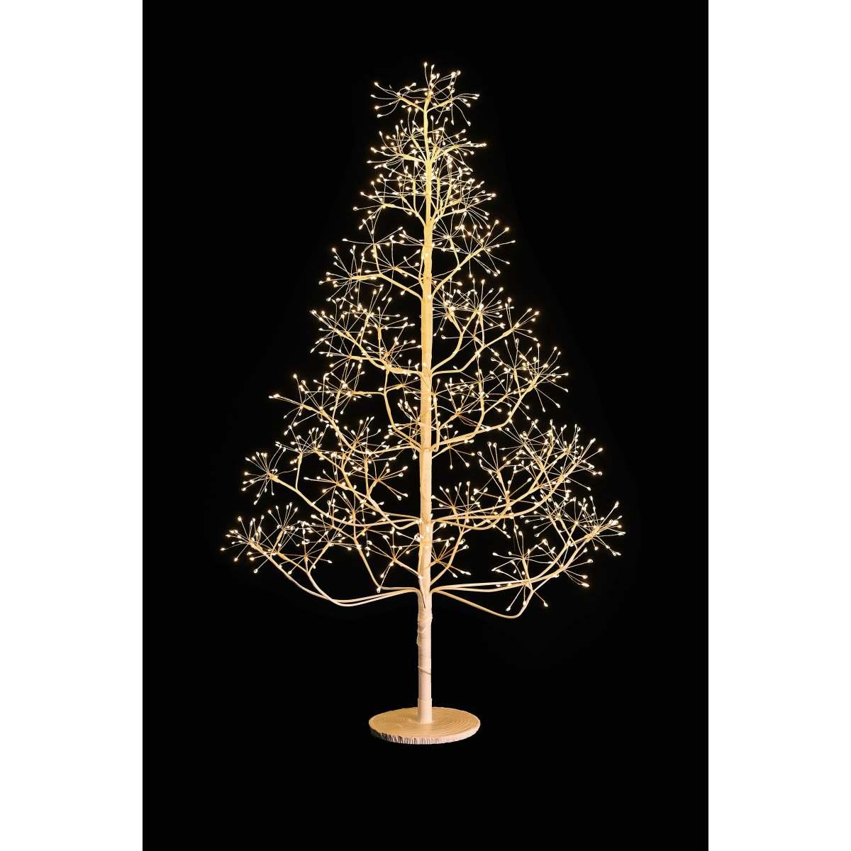 Albero natalizio bianco con 1000 miniled luce calda d80 h120cm