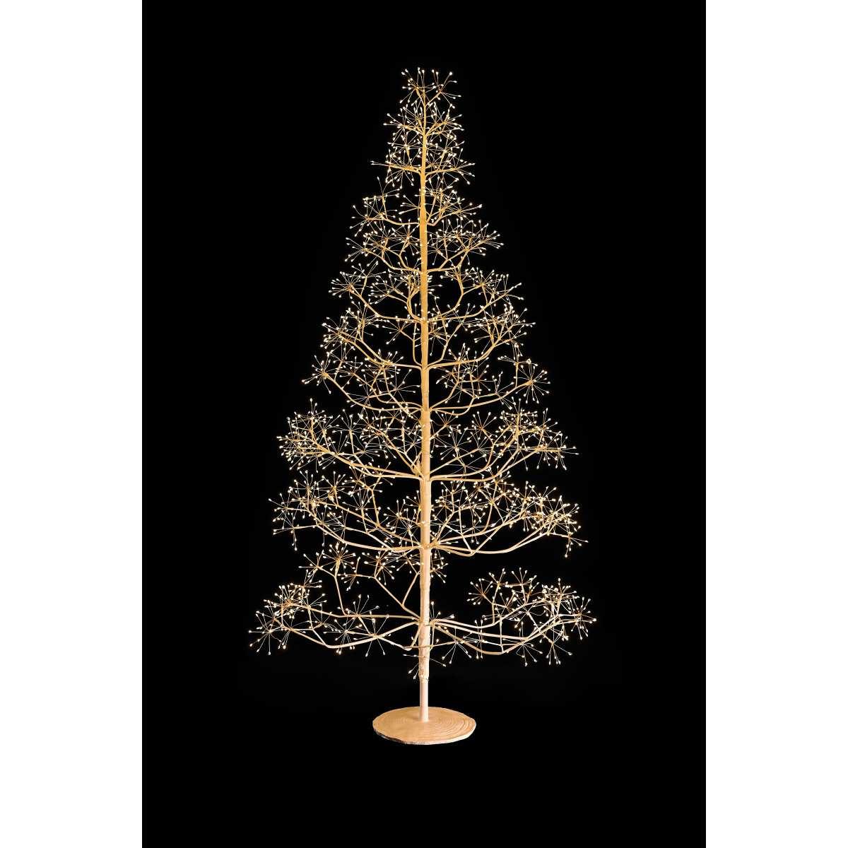 Albero natalizio bianco con 1500 miniled luce calda d90 h150cm