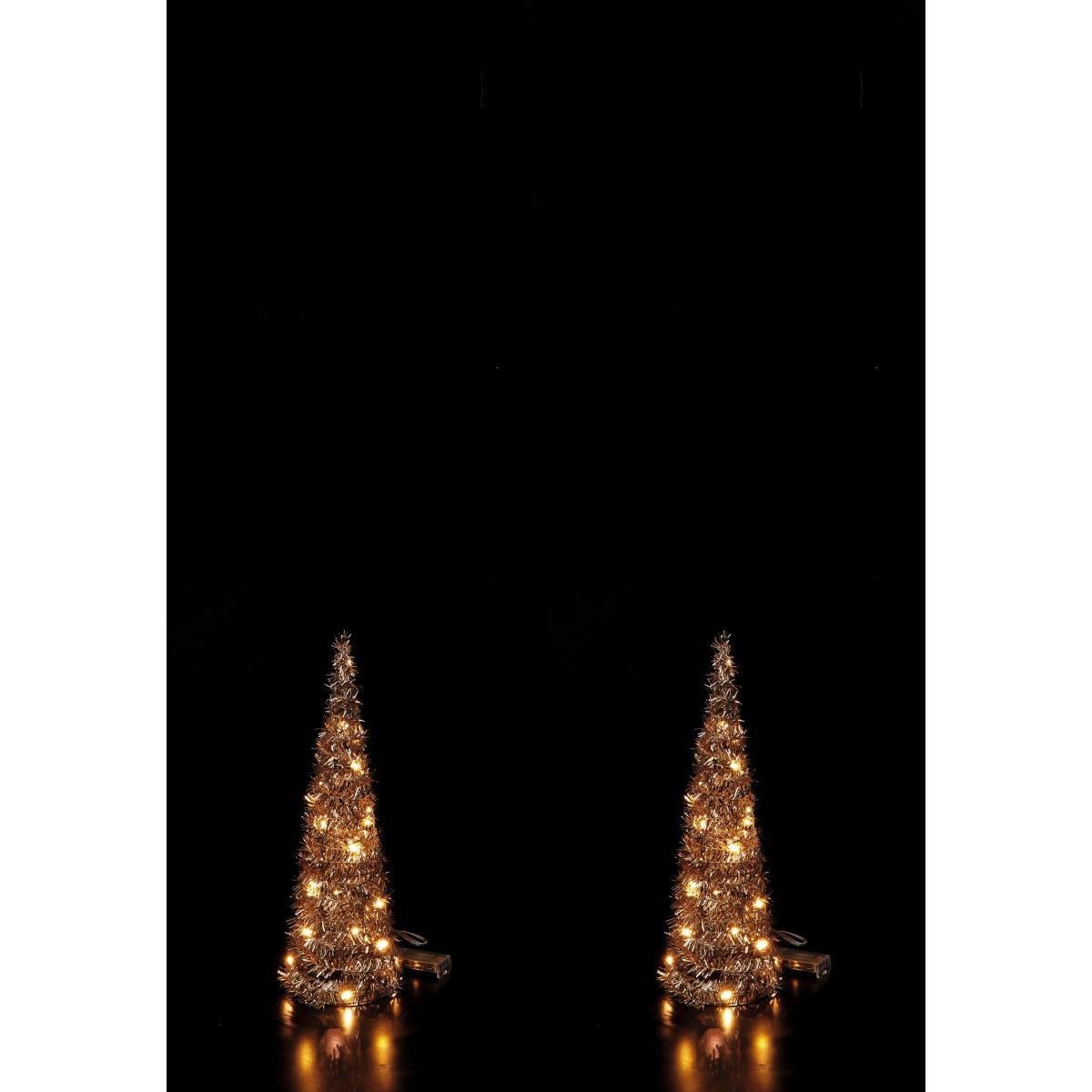 Albero in ferro con 20 LED (funzionamento a pila 2AA x 1,5V) d12xh40 cm