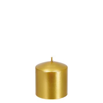 Candela natalizia cilindrica oro d7 h7,5cm