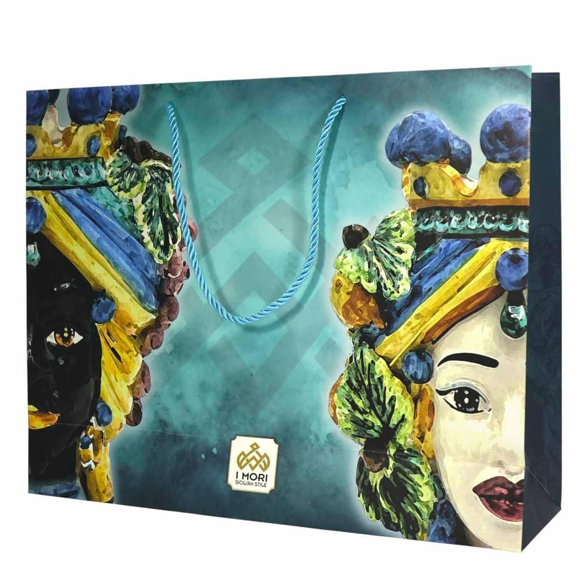 Shoppers carta  h49 X l58 X p15 sicily bags diversi decori