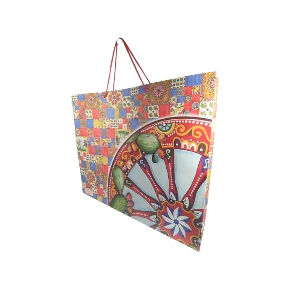 Shoppers carta  h38 X l43 X p15 sicily bags diversi decori
