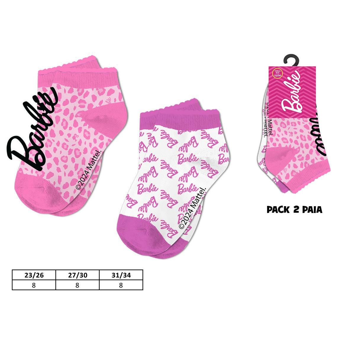 Calzini mini 2 paia Barbie