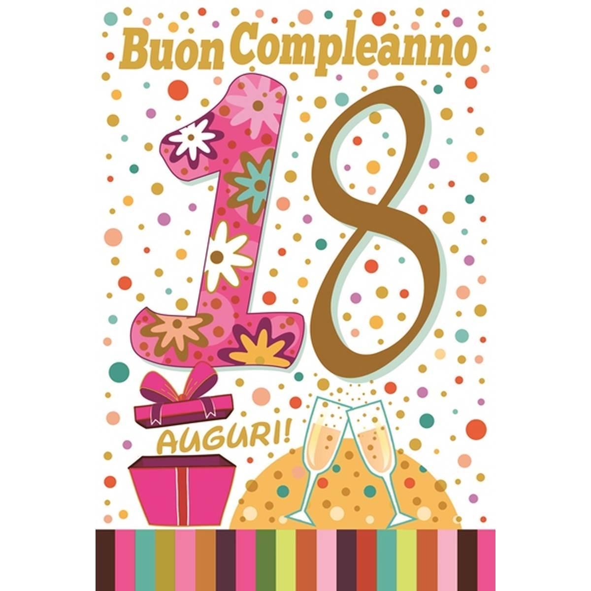 Biglietti tanti auguri 18 anni 2 soggetti