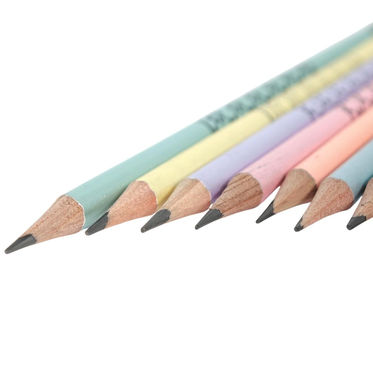 12 matite fusto pastello con tex mina nera hb Kartal