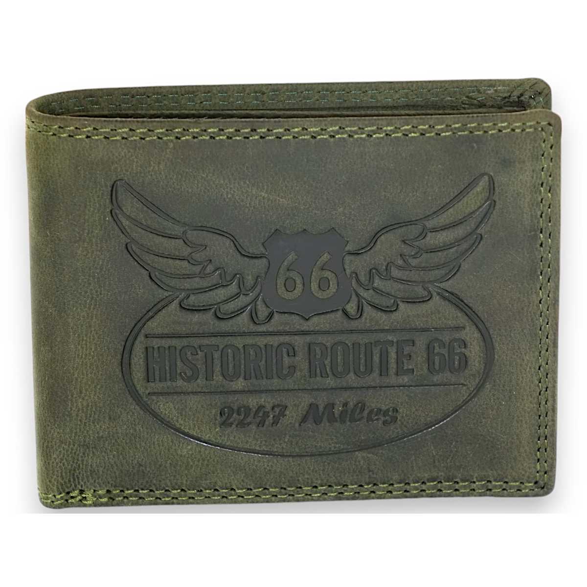 Portafogli uomo in pelle stile bikers Route 66