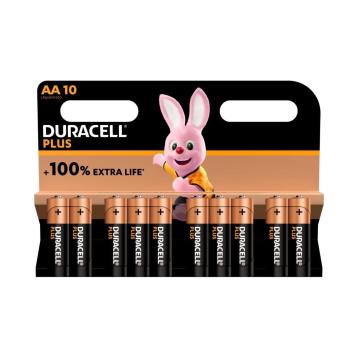 Duracell plus power 100 % aa stilo mn 1500 blister da 10