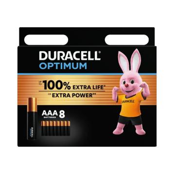 Duracell optimum 100 %  aaa ministilo mn 2400 blister da 8