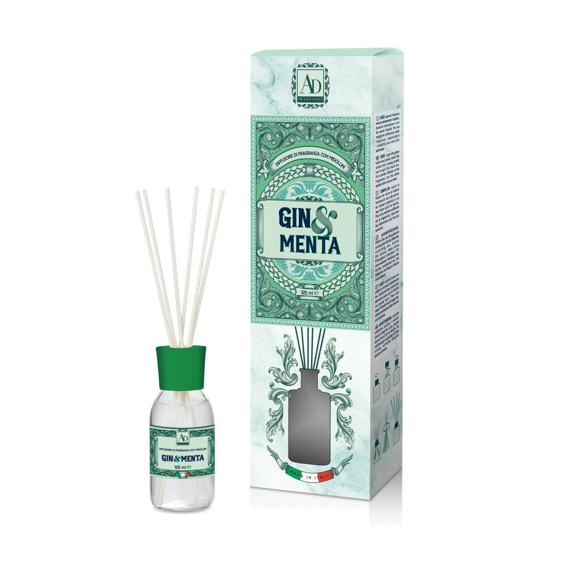 Diffusore di fragranza con midollini Gin e Menta 125ml