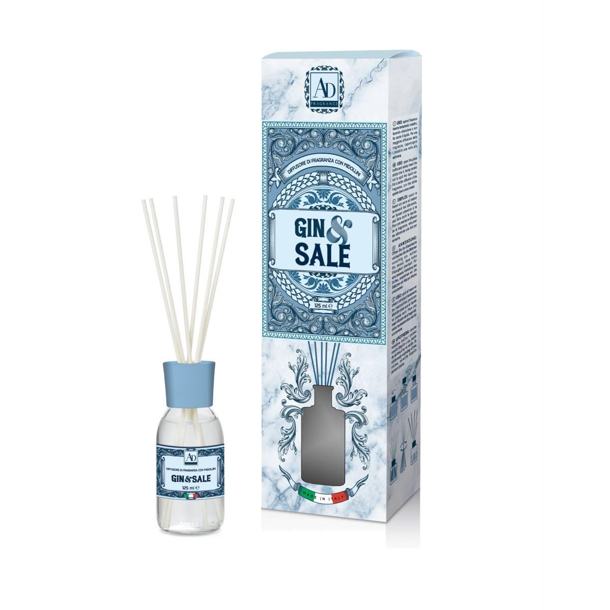 Diffusore di fragranza con midollini Gin e Sale 125ml