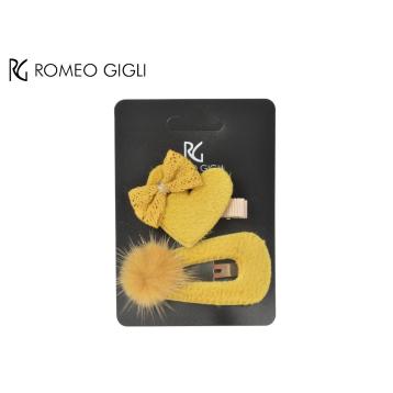 Clic + pinza pelliccia senape  Romeo Gigli