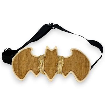 Papillon uomo in legno modello pipistrello grande