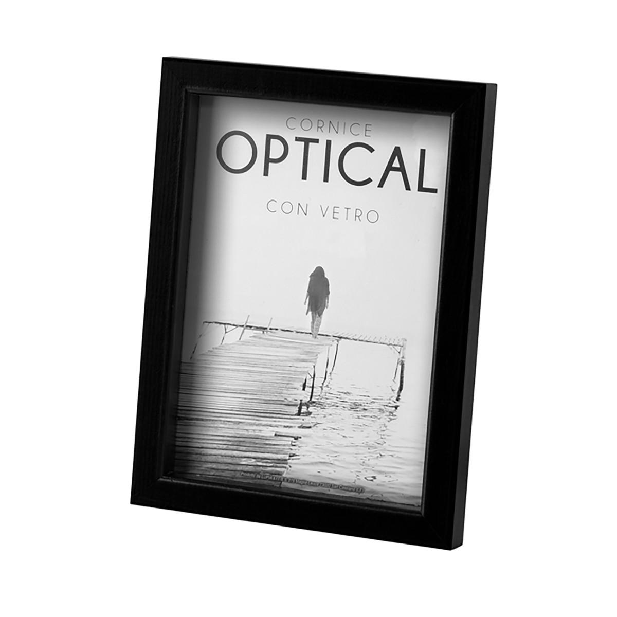 Cornice portafoto Optical 18x24 cm Nero