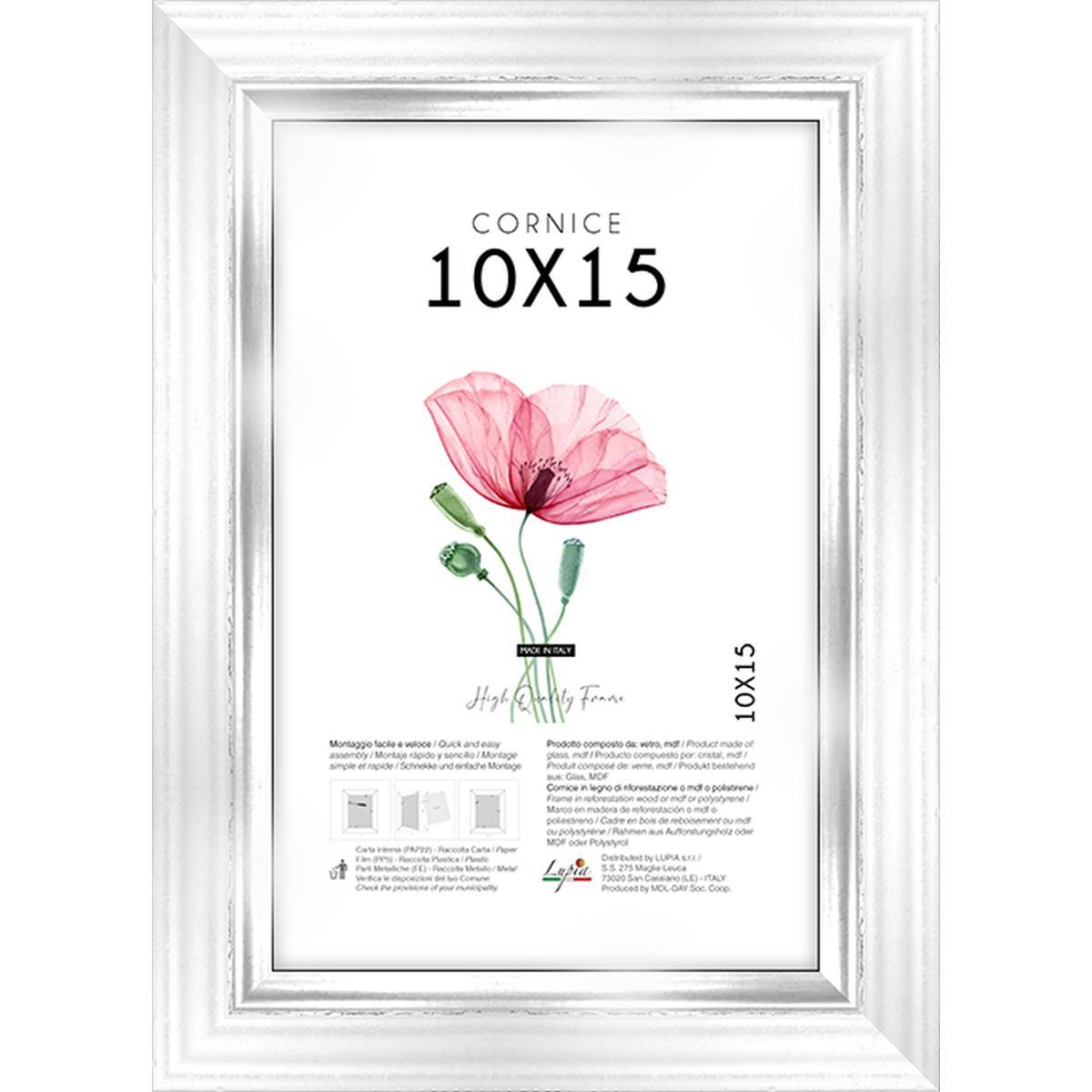 Cornice portafoto White Silver 10x15 cm Lupia