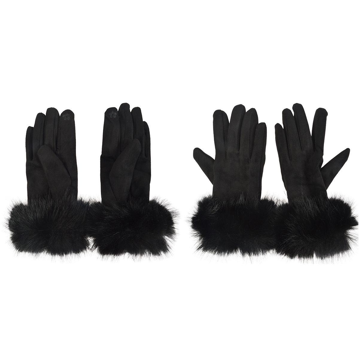 Guanto donna touchscreen in pelliccia Romeo Gigli Milano