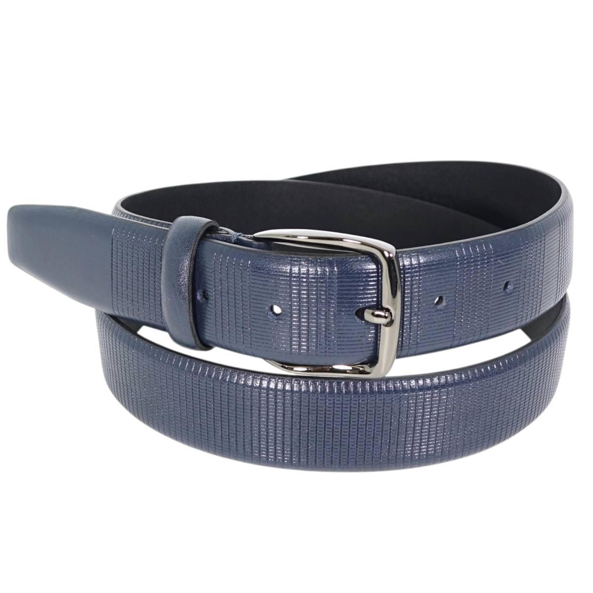Cintura uomo materiale pelle volonato stampa quadretti Made in Italy