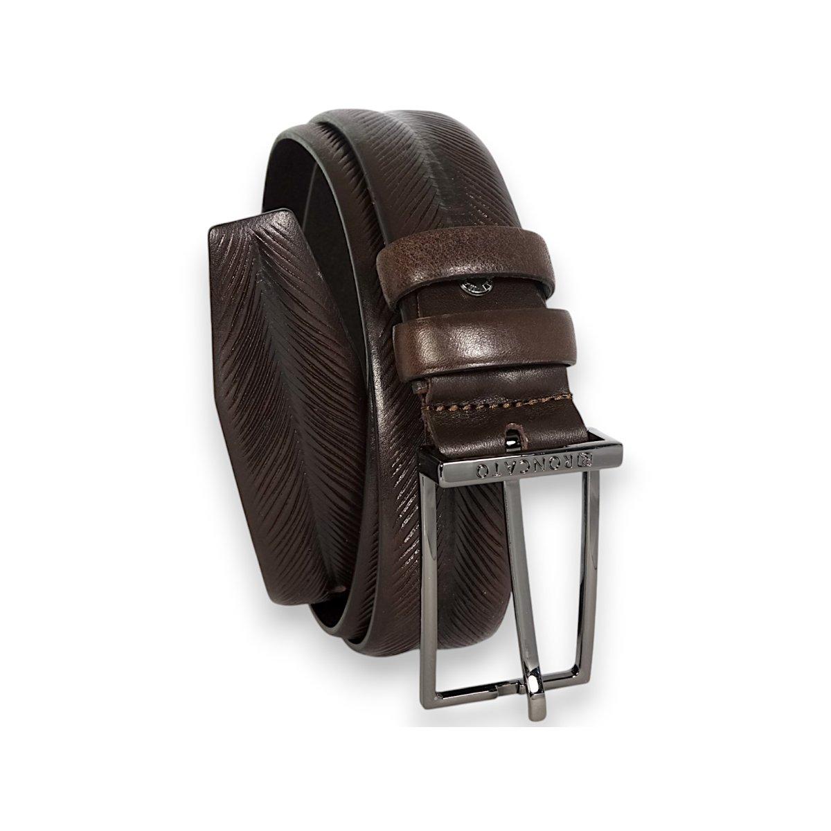 Cintura pelle uomo Roncato stampa spiga made in italy