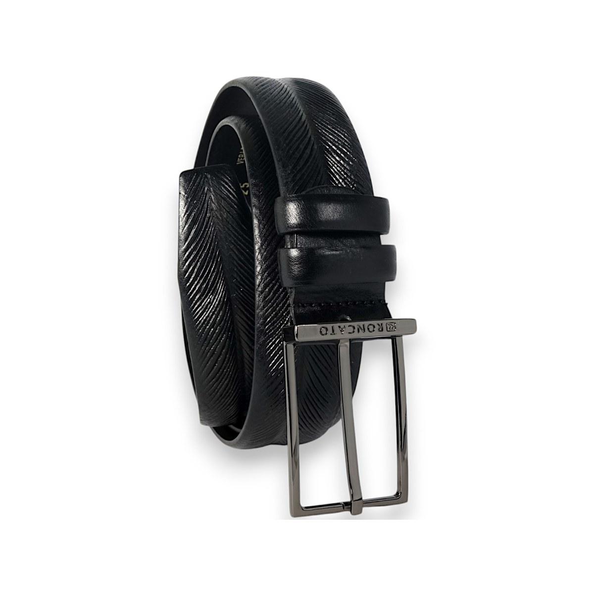 Cintura pelle uomo Roncato stampa spiga made in italy