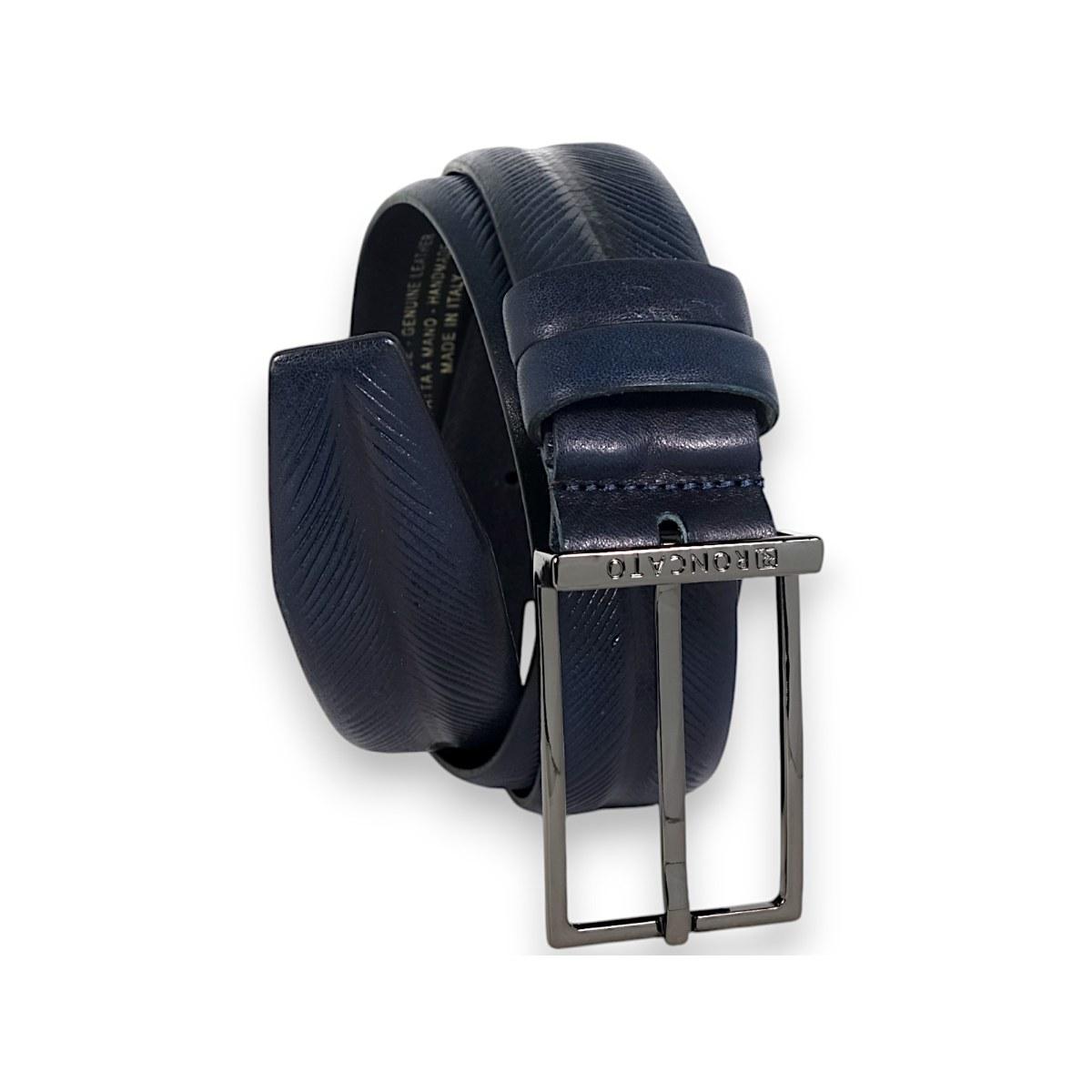 Cintura pelle uomo Roncato stampa spiga made in italy