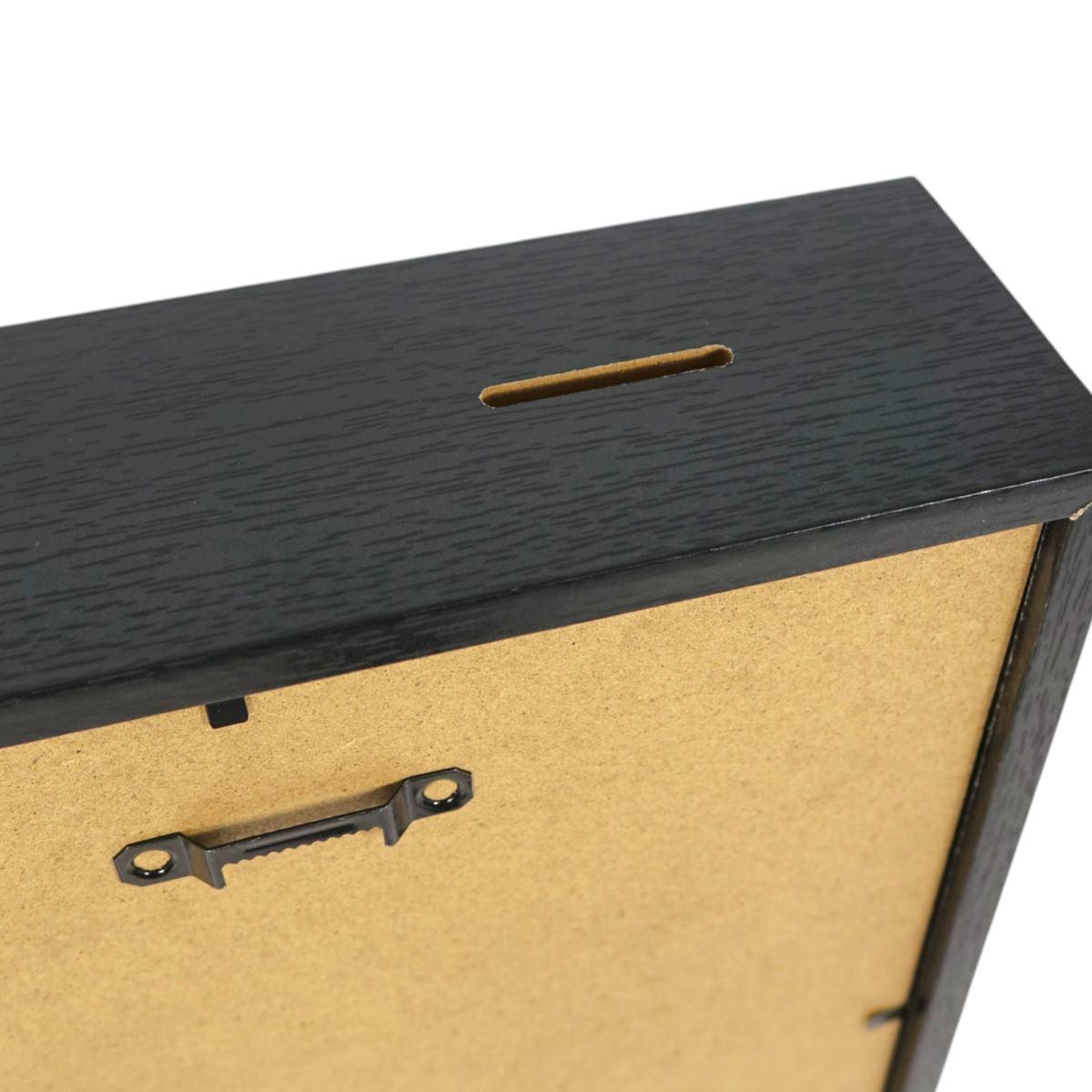 Salvadanaio in mdf e vetro 20x6x h.25 cm