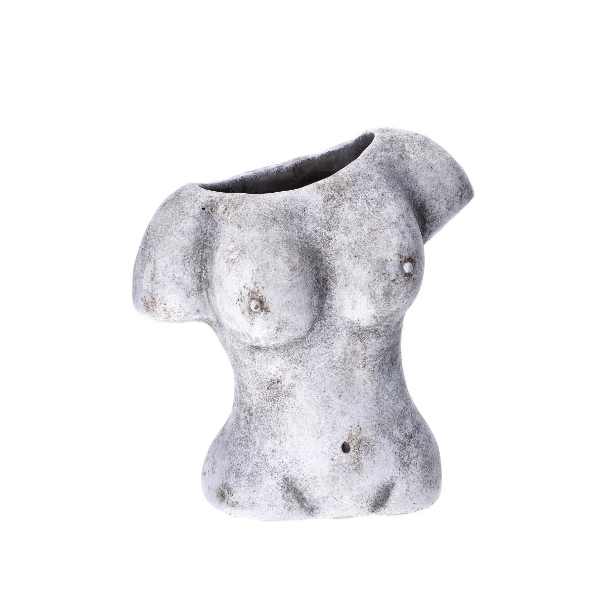 Vaso in cemento busto donna 24x15x h.24,5 cm