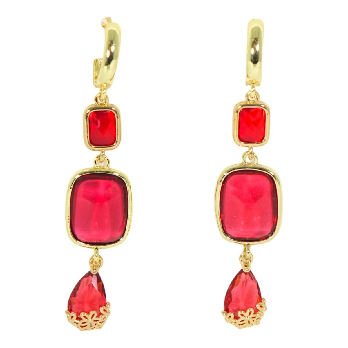 Orecchini donna a perno di bronzo con occhio di gatto