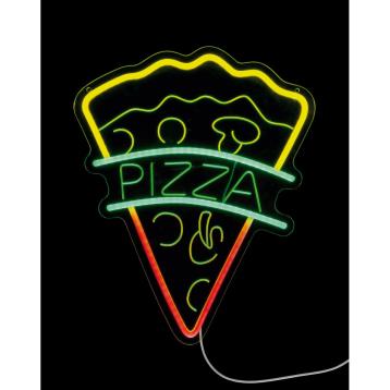 Insegna luminosa neon led modello pizza 34x42 cm