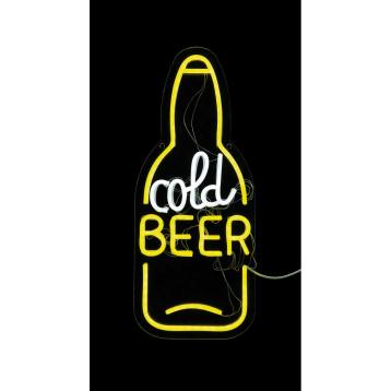 Insegna luminosa neon led modello birra 18x40,5 cm