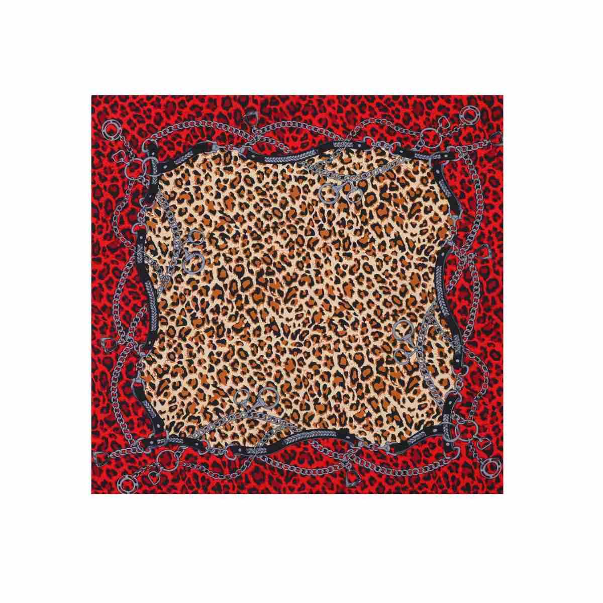 Foulard donna in seta animalier leopardato Gai Mattiolo