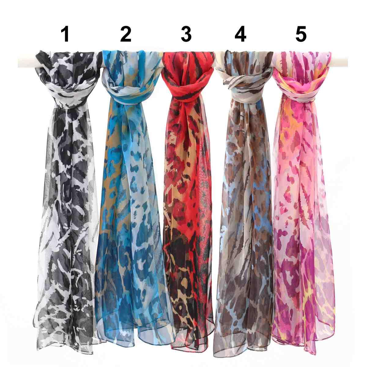 Sciarpa donna in poliestere animalier Gai Mattiolo