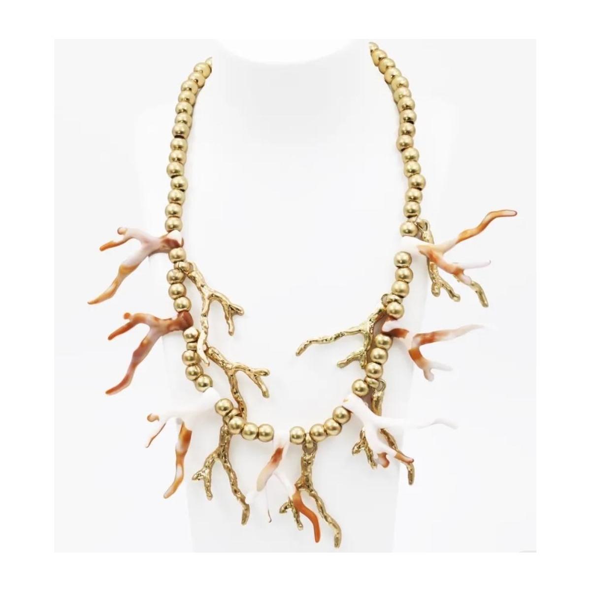Collana donna C63 con finto corallo
